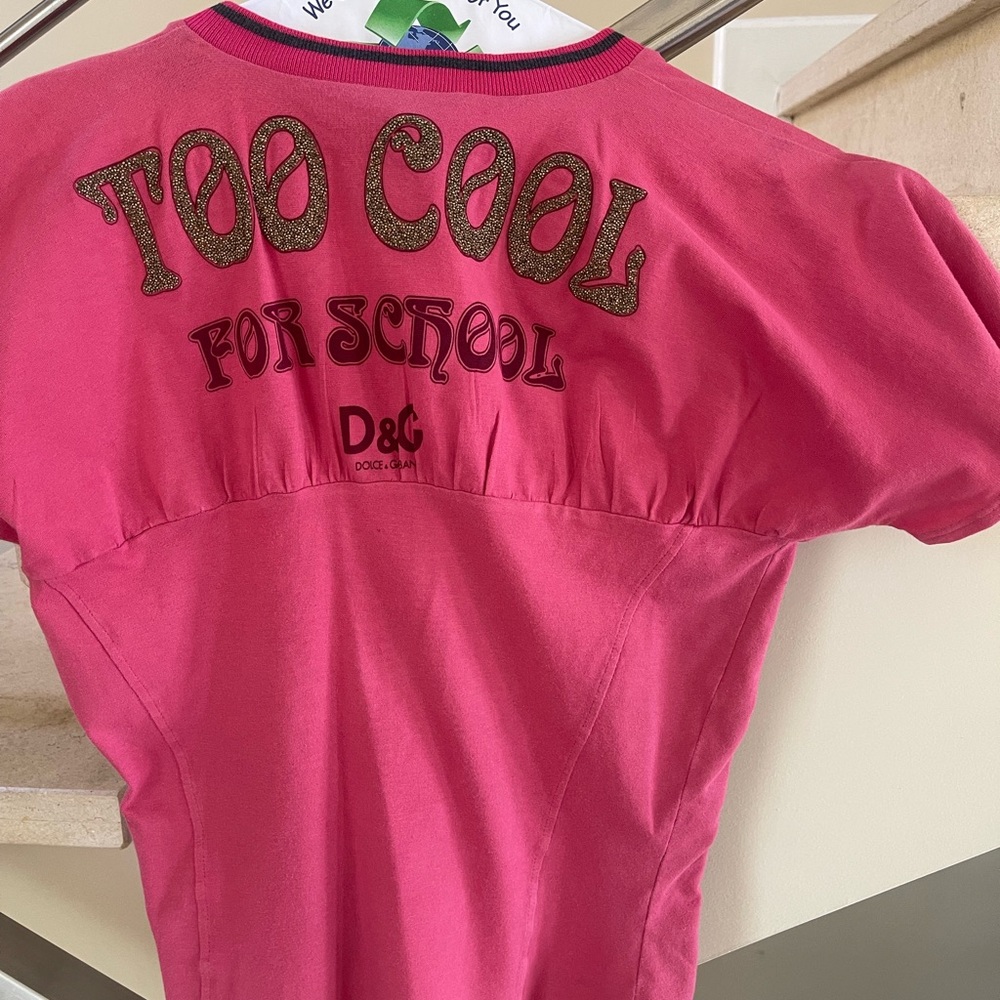 VINTAGE DOLCE & GABBANA Pink braided tie TOP - Picture 5 of 12